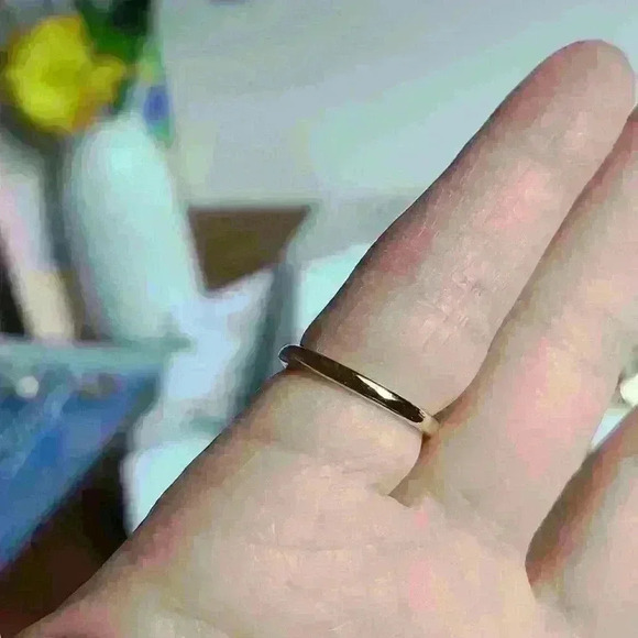 Gold tone light blue  pearl rhinestones (CZ ?) ring size 6 NWOT - Picture 9 of 16